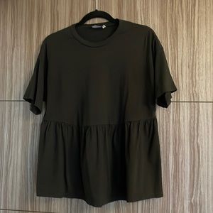 WORN ONCE Maternity black peplum top